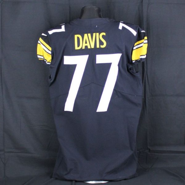 pittsburgh steelers 77 jesse davis game used unlaundered home jersey Collection - Steelers Jerseys & Hats | Steelers Fan Gear
